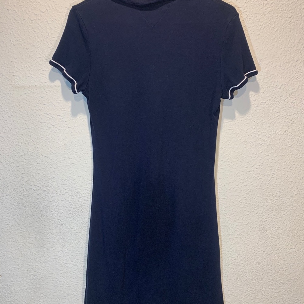 Tommy Hilfiger Women’s V-Neck Polo Dress Navy Blue - Picture 2 of 5